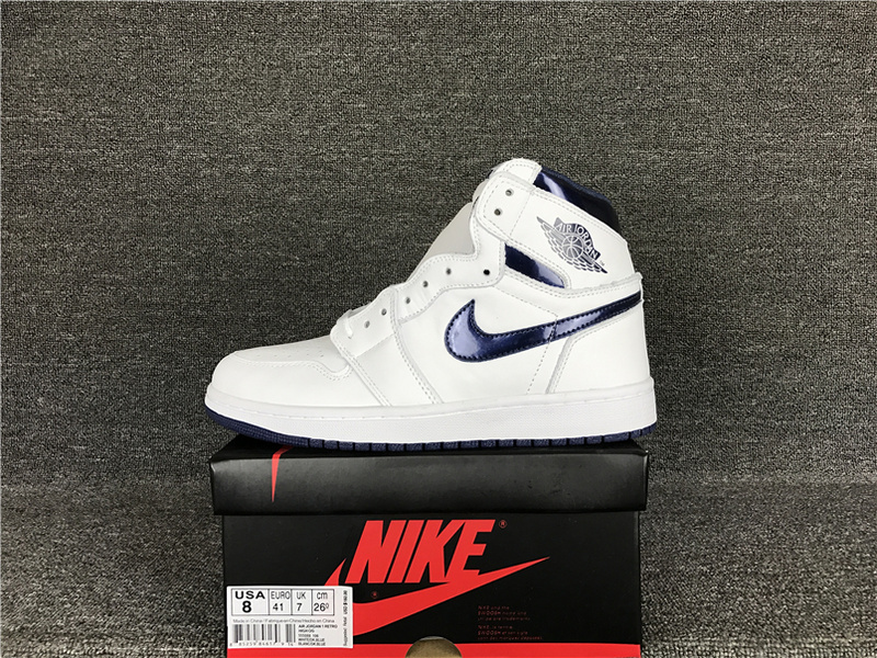 Air Jordan 1 Retro OG High Metallic Navy 555088 106